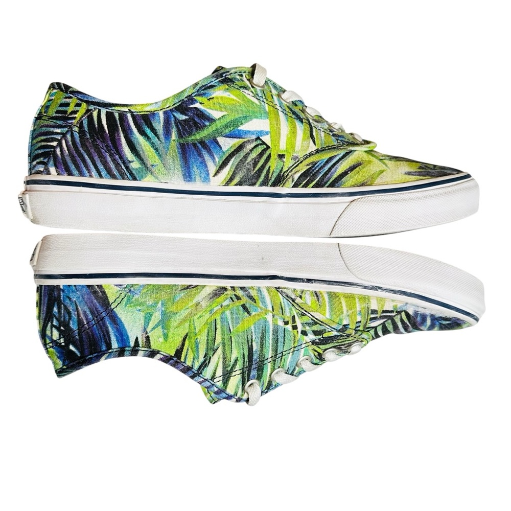 Vans Camden Women’s Tropical Palm Leaf Print Canvas Sneakers Green Blue Size 10 - Picture 10 of 11